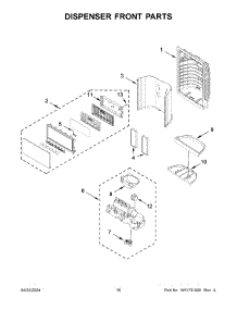 09 - Dispenser Front Parts parts for Whirlpool Refrigerator WRX735SDHB10 from AppliancePartsPros.com