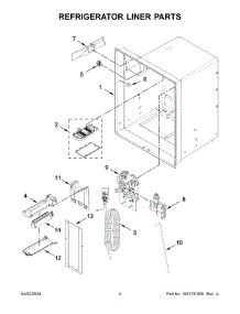 03 - Refrigerator Liner Parts parts for Whirlpool Refrigerator WRX735SDHB10 from AppliancePartsPros.com