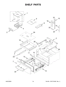 08 - Shelf Parts parts for Whirlpool Refrigerator WRX735SDHB10 from AppliancePartsPros.com