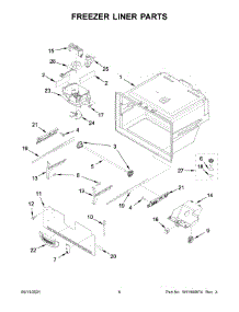 04 - Freezer Liner Parts parts for Whirlpool Refrigerator WRX735SDHV06 from AppliancePartsPros.com