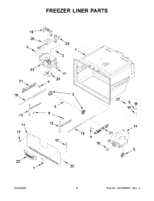04 - Freezer Liner Parts parts for Whirlpool Refrigerator WRX735SDHV07 from AppliancePartsPros.com