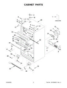 02 - Cabinet Parts parts for Whirlpool Refrigerator WRX735SDHV07 from AppliancePartsPros.com