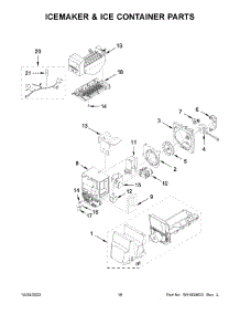 10 - Icemaker & Ice Container Parts parts for Whirlpool Refrigerator WRX735SDHV07 from AppliancePartsPros.com