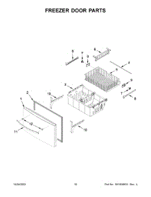 06 - Freezer Door Parts parts for Whirlpool Refrigerator WRX735SDHV07 from AppliancePartsPros.com