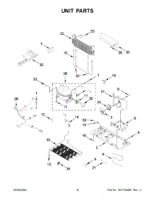 07 - Unit Parts parts for Whirlpool Refrigerator WRX735SDHV10 from AppliancePartsPros.com