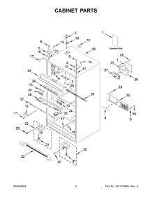 02 - Cabinet Parts parts for Whirlpool Refrigerator WRX735SDHV10 from AppliancePartsPros.com