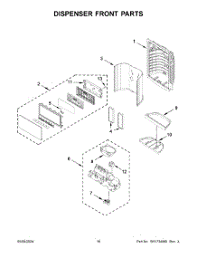 09 - Dispenser Front Parts parts for Whirlpool Refrigerator WRX735SDHV10 from AppliancePartsPros.com
