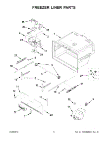 04 - Freezer Liner Parts parts for Whirlpool Refrigerator WRX735SDHW01 from AppliancePartsPros.com