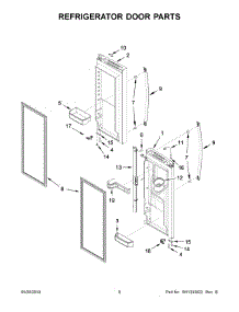 05 - Refrigerator Door Parts parts for Whirlpool Refrigerator WRX735SDHW01 from AppliancePartsPros.com