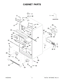 02 - Cabinet Parts parts for Whirlpool Refrigerator WRX735SDHW01 from AppliancePartsPros.com