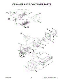 10 - Icemaker & Ice Container Parts parts for Whirlpool Refrigerator WRX735SDHW01 from AppliancePartsPros.com