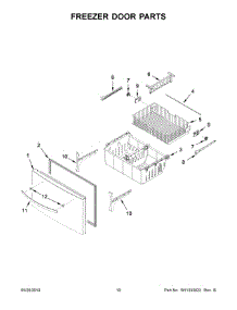 06 - Freezer Door Parts parts for Whirlpool Refrigerator WRX735SDHW01 from AppliancePartsPros.com