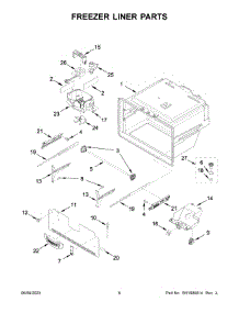 04 - Freezer Liner Parts parts for Whirlpool Refrigerator WRX735SDHW07 from AppliancePartsPros.com
