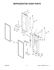 05 - Refrigerator Door Parts parts for Whirlpool Refrigerator WRX735SDHW07 from AppliancePartsPros.com