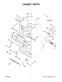 02 - Cabinet Parts parts for Whirlpool Refrigerator WRX735SDHW07 from AppliancePartsPros.com