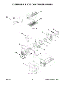 10 - Icemaker & Ice Container Parts parts for Whirlpool Refrigerator WRX735SDHW07 from AppliancePartsPros.com