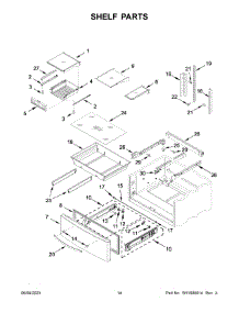 08 - Shelf Parts parts for Whirlpool Refrigerator WRX735SDHW07 from AppliancePartsPros.com