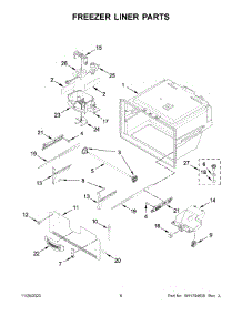 04 - Freezer Liner Parts parts for Whirlpool Refrigerator WRX735SDHW09 from AppliancePartsPros.com