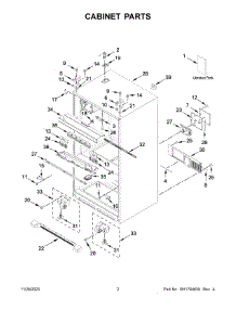 02 - Cabinet Parts parts for Whirlpool Refrigerator WRX735SDHW09 from AppliancePartsPros.com