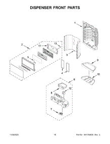 09 - Dispenser Front Parts parts for Whirlpool Refrigerator WRX735SDHW09 from AppliancePartsPros.com