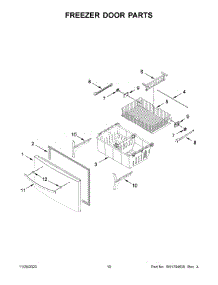 06 - Freezer Door Parts parts for Whirlpool Refrigerator WRX735SDHW09 from AppliancePartsPros.com