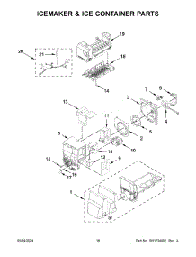 10 - Icemaker & Ice Container Parts parts for Whirlpool Refrigerator WRX735SDHW10 from AppliancePartsPros.com