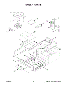 08 - Shelf Parts parts for Whirlpool Refrigerator WRX735SDHW10 from AppliancePartsPros.com