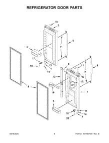 05 - Refrigerator Door Parts parts for Whirlpool Refrigerator WRX735SDHZ07 from AppliancePartsPros.com