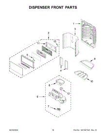 09 - Dispenser Front Parts parts for Whirlpool Refrigerator WRX735SDHZ07 from AppliancePartsPros.com
