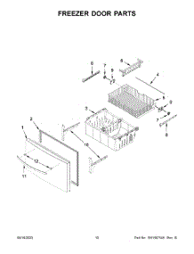 06 - Freezer Door Parts parts for Whirlpool Refrigerator WRX735SDHZ07 from AppliancePartsPros.com