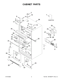 02 - Cabinet Parts parts for Whirlpool Refrigerator WRX735SDHZ08 from AppliancePartsPros.com