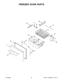 06 - Freezer Door Parts parts for Whirlpool Refrigerator WRX735SDHZ08 from AppliancePartsPros.com