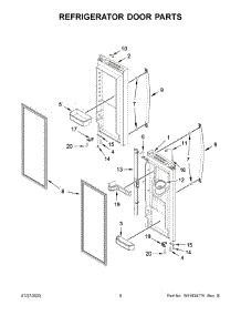 05 - Refrigerator Door Parts parts for Whirlpool Refrigerator WRX735SDHZ08 from AppliancePartsPros.com