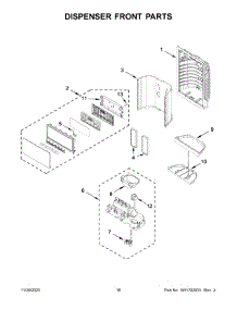 09 - Dispenser Front Parts parts for Whirlpool Refrigerator WRX735SDHZ10 from AppliancePartsPros.com