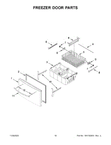 06 - Freezer Door Parts parts for Whirlpool Refrigerator WRX735SDHZ10 from AppliancePartsPros.com