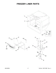 Freezer Liner Parts parts for Whirlpool Refrigerator WRX986SIHZ04 from AppliancePartsPros.com