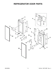 Refrigerator Door Parts parts for Whirlpool Refrigerator WRX986SIHZ04 from AppliancePartsPros.com