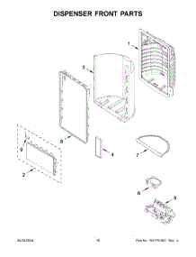 Dispenser Front Parts parts for Whirlpool Refrigerator WRX986SIHZ04 from AppliancePartsPros.com