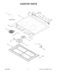 02 - Cooktop Parts parts for Whirlpool Range WSES7530RZ0 from AppliancePartsPros.com