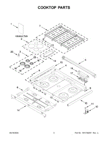 02 - Cooktop Parts parts for Whirlpool Range WSGS7530RZ0 from AppliancePartsPros.com