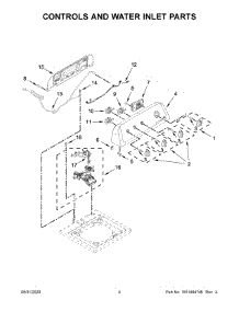 03 - Controls And Water Inlet Parts parts for Whirlpool Washer WTW4850HW2 from AppliancePartsPros.com