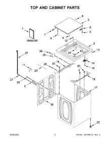 02 - Top And Cabinet Parts parts for Whirlpool Washer WTW4855HW2 from AppliancePartsPros.com
