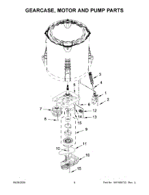 05 - Gearcase, Motor And Pump Parts parts for Whirlpool Washer WTW4855HW2 from AppliancePartsPros.com