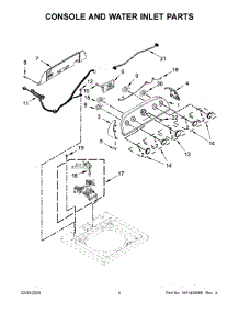 03 - Console And Water Inlet Parts parts for Whirlpool Washer WTW5005KW0 from AppliancePartsPros.com