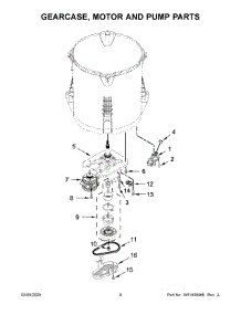 05 - Gearcase, Motor And Pump Parts parts for Whirlpool Washer WTW5005KW0 from AppliancePartsPros.com