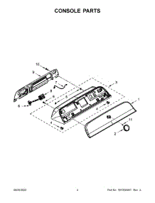 03 - Console Parts parts for Whirlpool Washer WTW500CMW0 from AppliancePartsPros.com