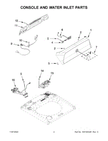 03 - Console And Water Inlet Parts parts for Whirlpool Washer WTW5010LW0 from AppliancePartsPros.com