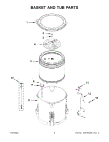 04 - Basket And Tub Parts parts for Whirlpool Washer WTW5010LW0 from AppliancePartsPros.com
