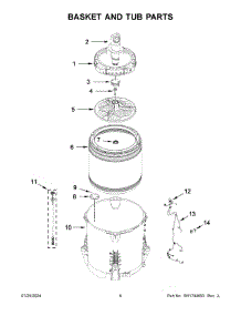 04 - Basket And Tub Parts parts for Whirlpool Washer WTW5057LW1 from AppliancePartsPros.com