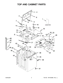 02 - Top And Cabinet Parts parts for Whirlpool Washer WTW6120HC2 from AppliancePartsPros.com